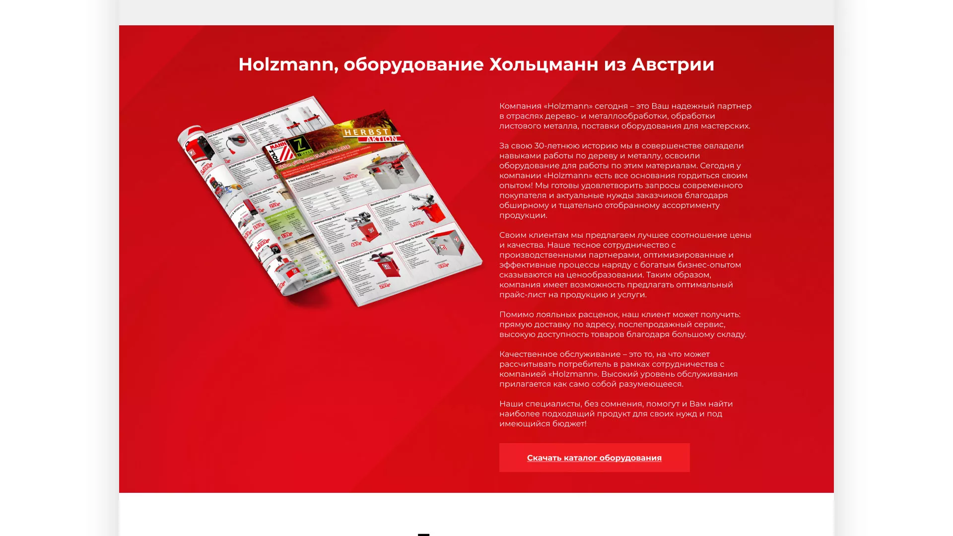 Создание сайта компании «HOLZMANN Maschinen GmbH» в Петрове Вале