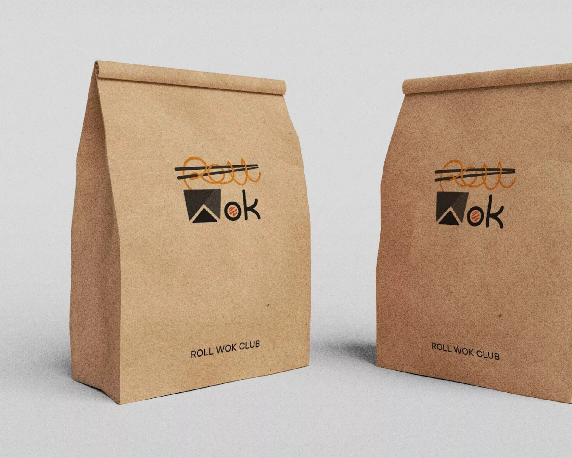 Создание дизайна упаковки суши-бара «Roll Wok Club» в Петрове Вале
